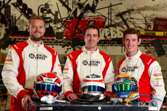 Jonathon Webb (left), Alex Davison (centre) and Matt Brabham will join the Toyota 86 Racing Series this weekend