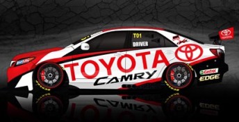 Artwork of the Toyota Camry that will compete in the NZV8 Championship in 2012/13