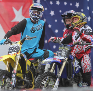 Pastrana and the lads during a Nitro Circus live show