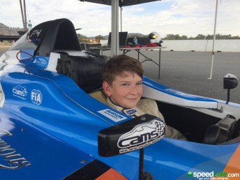 Tyler Everingham after his Wodonga F4 test