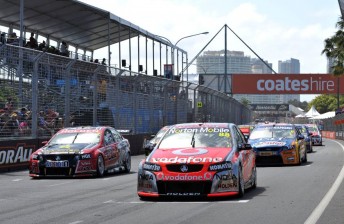 The V8 Supercars field on the Gold Coast