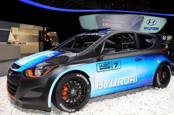 The upgraded Hyundai i20 WRC 