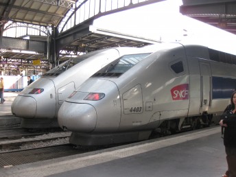The TGV waiting at Gare du Nord train station in Paris