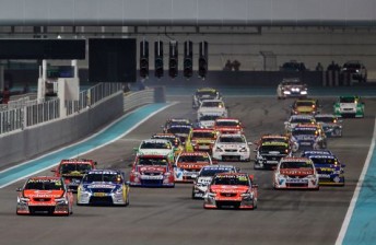 The V8 Supercars field in Abu Dhabi