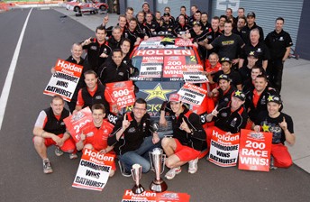 The Holden Racing Team celebrates its Bathurst triumph