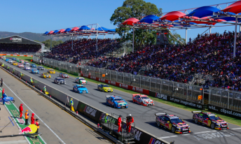 The V8 Supercars grid in Adelaide