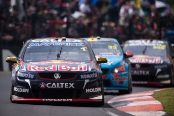 The Dumbrell/Whincup Holden was the quickest car for the majority of the day