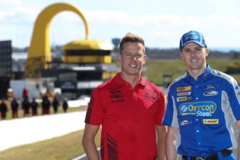 Local heroes James Courtney and Mark Winterbottom at Sydney Motorsport Park