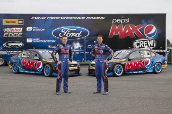 Mark Winterbottom and Will Davison with their revised Pepsi Max liveries