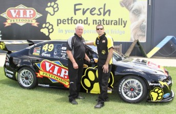 Dick Johnson and Steve Owen with the VIP Petfoods Ford