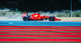 Sebastian Vettel takes over from Kimi Raikkonen at the Pirelli wet tyre test at the Paul Ricard circuit