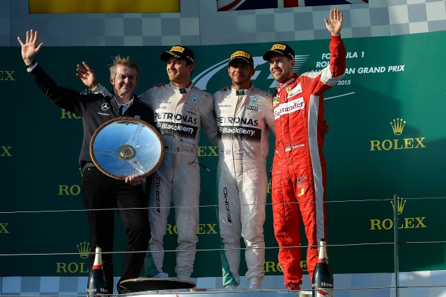 Sebastian Vettel proved to be the best of the rest behind the all conquering Mercedes duo