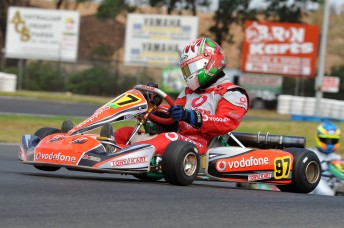 Chris Hays on his way to victory during the Victorian Karting Championships. Pic: photowagon.com.au