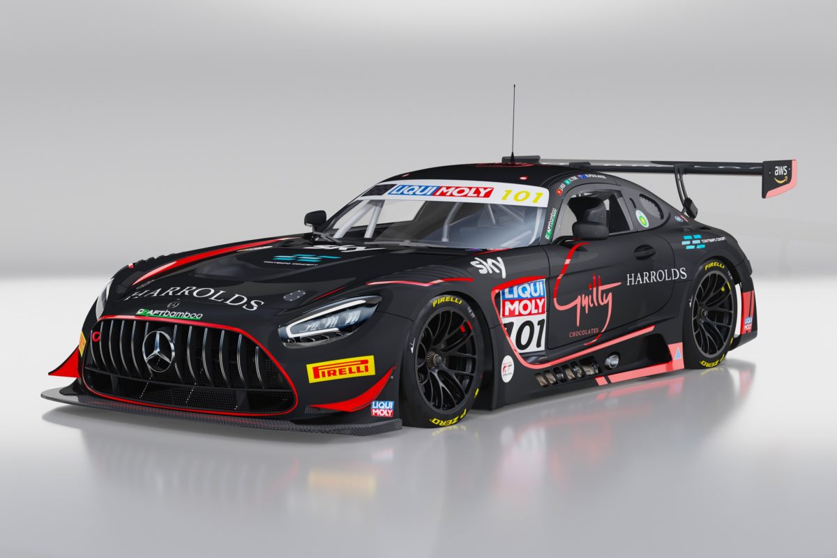 A render of the Harrolds Volante Rosso Motorsport Mercedes-AMG which will now run in the Bronze class