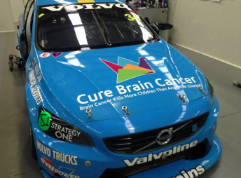 The Cure Brain Cancer Foundation will feature on the bonnet of both Volvos