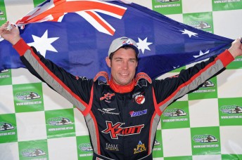 Matthew Wall after claiming victory in Clubman Heavy at the Nationals. Pic: Photowagon.com.au