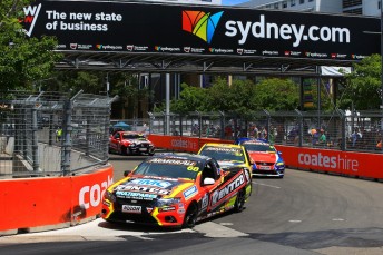Kris Walton on his way to victory in the opening V8 Utes race 