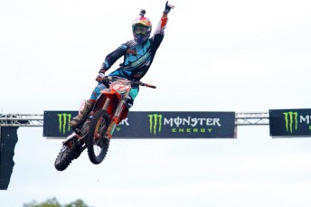 Todd Waters is showing some fine style in MX1 for KTM (PIC: MotoOnline.com.au)