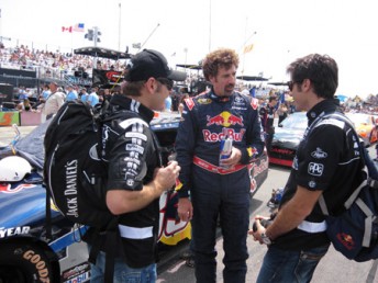 The Kelly brothers chat with Boris Said at Watkins Glen