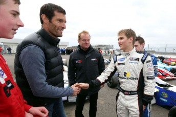 Webber in the Formula 4 paddock