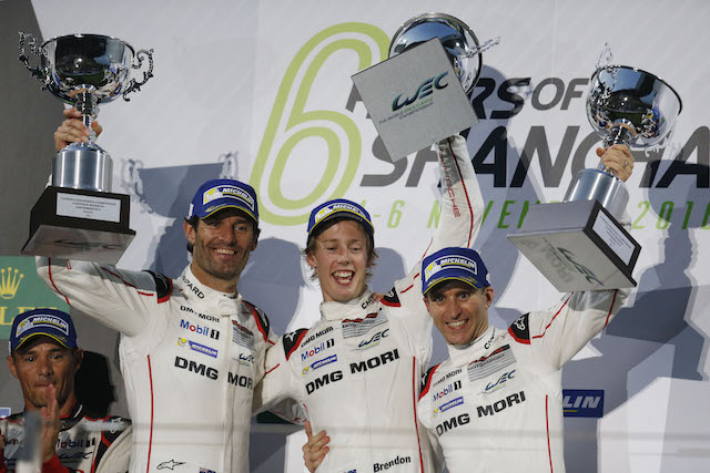 Mark Webber, Brendon Hartley and Timo Bernhard have scored Porsche