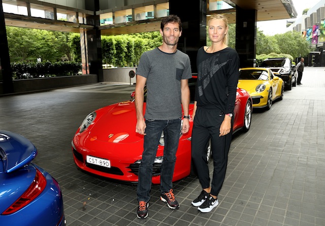 Mark Webber and tennis poster girl Maria Sharapova