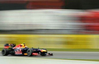Mark Webber during practice at Hockenheim
