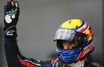 Mark Webber took pole position for the British Grand Prix