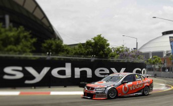 Jamie Whincup attacking the Homebush street circuit 