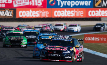 Jamie Whincup leads Scott McLaughlin