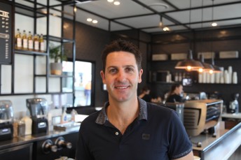 Jamie Whincup inside his Loca Cafe