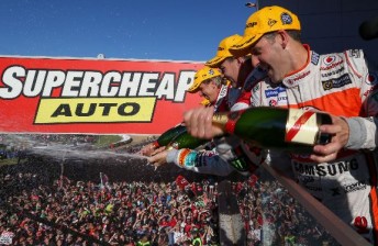 thumb Whincup celebrates on the podium