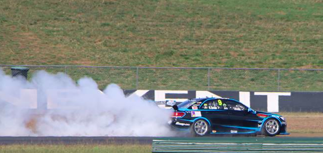 Will Davison was at the wheel when power steering problems hit during the morning