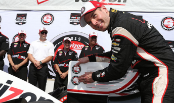 Will Power has secured pole position for the Indy road course race, leading a Chevrolet sweep-out of the top 10