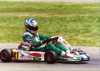 Mark Winterbottom in action during his karting days