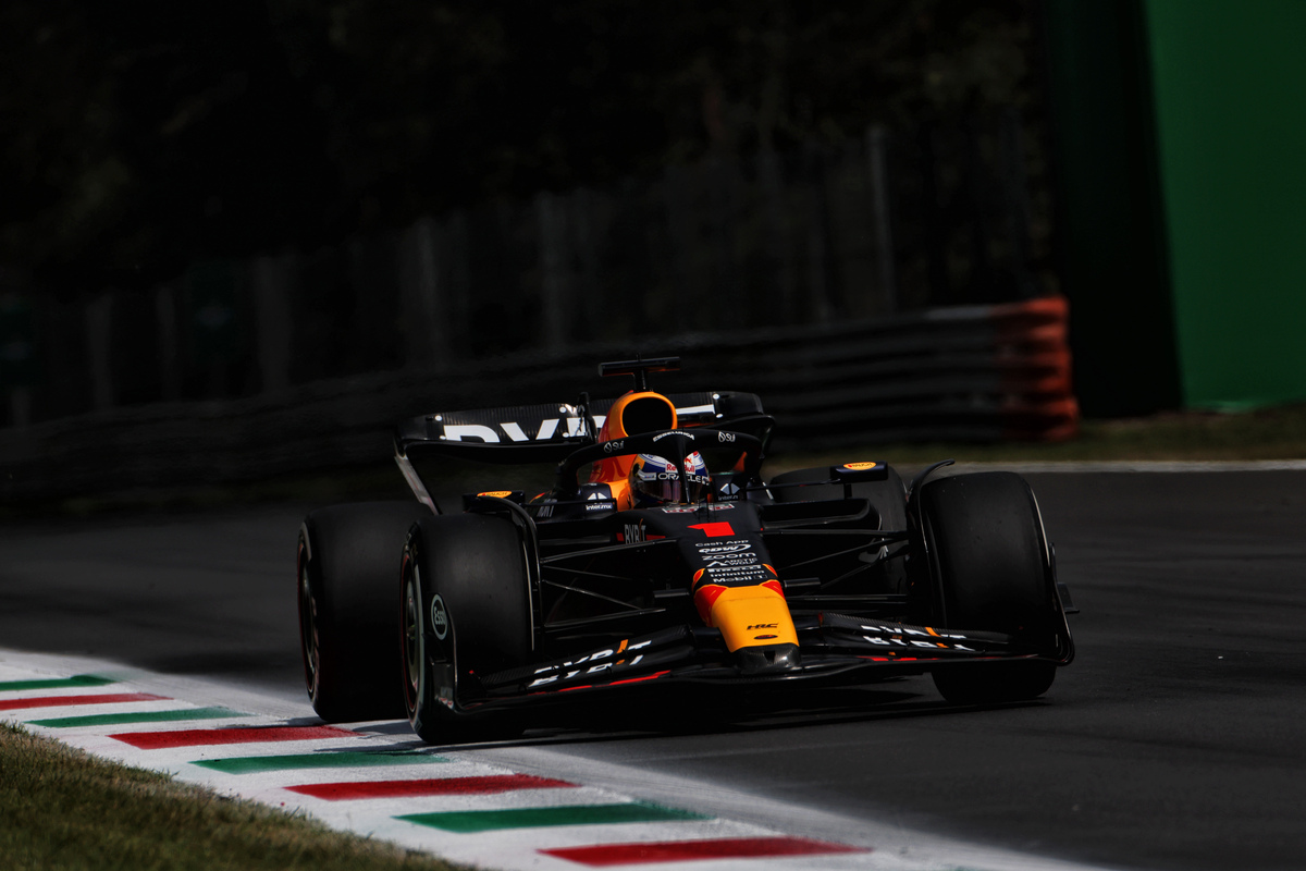 Max Verstappen headed the opening practice session in Monza. Image: XPB Images