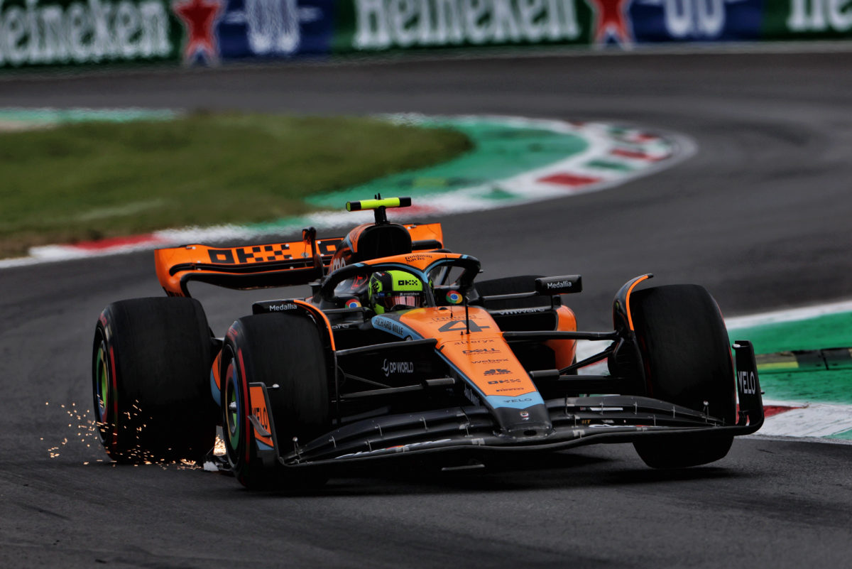 Lando Norris was second quickest in practice for the Italian GP