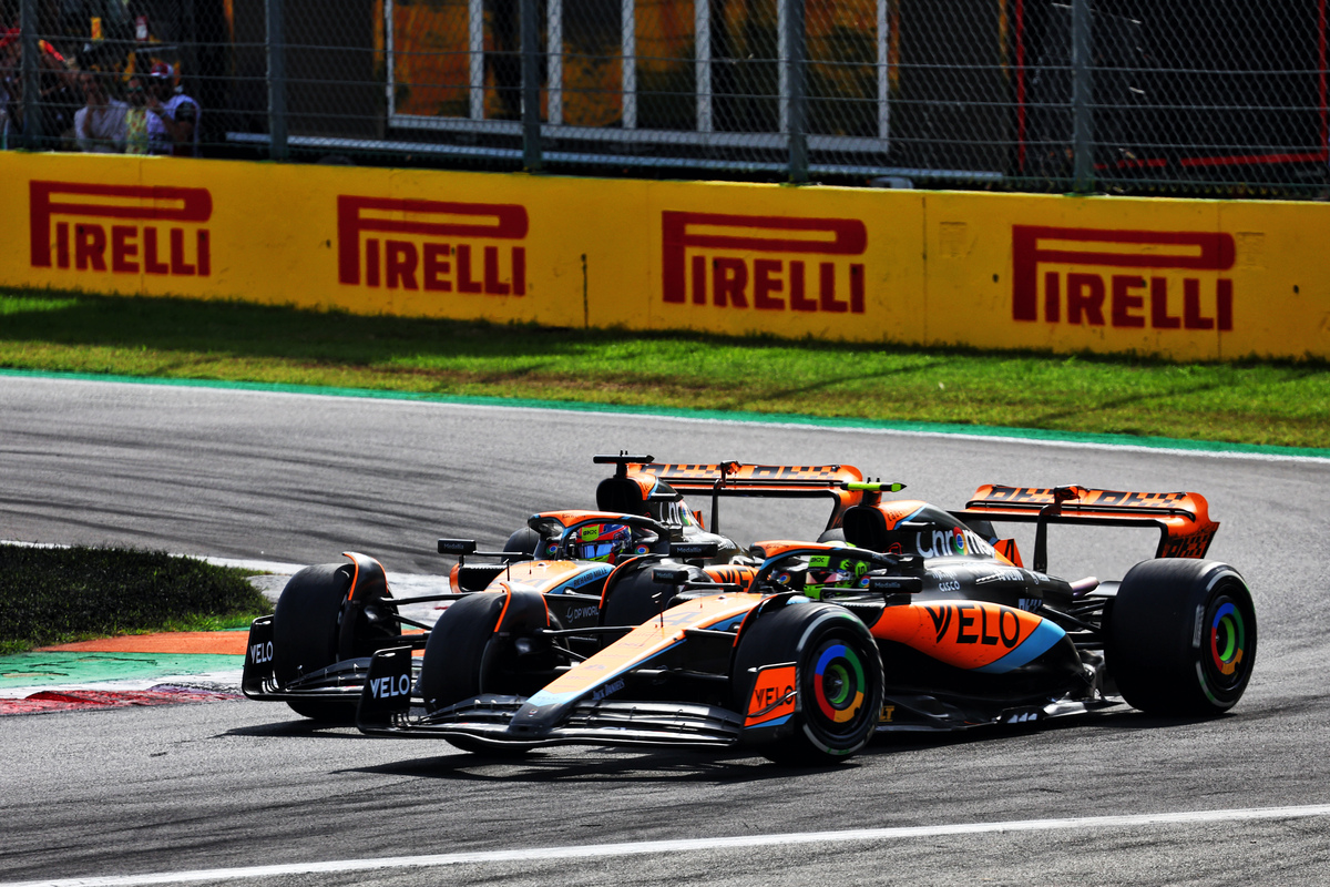 McLaren team-mates Lando Norris and Oscar Piastri made contact during the Italian Grand Prix. Image: XPB Images