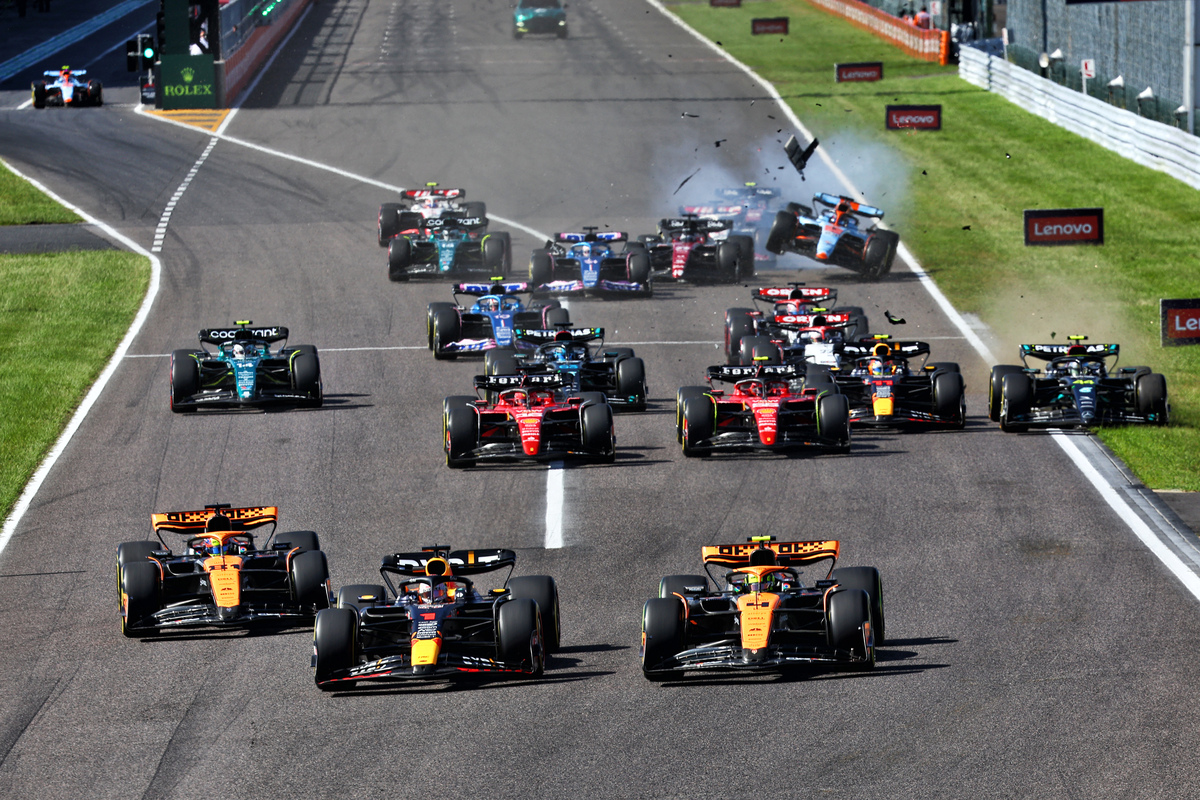 Max Verstappen won the Japanese Grand Prix from Lando Norris and Oscar Piastri. Image: XPB Images