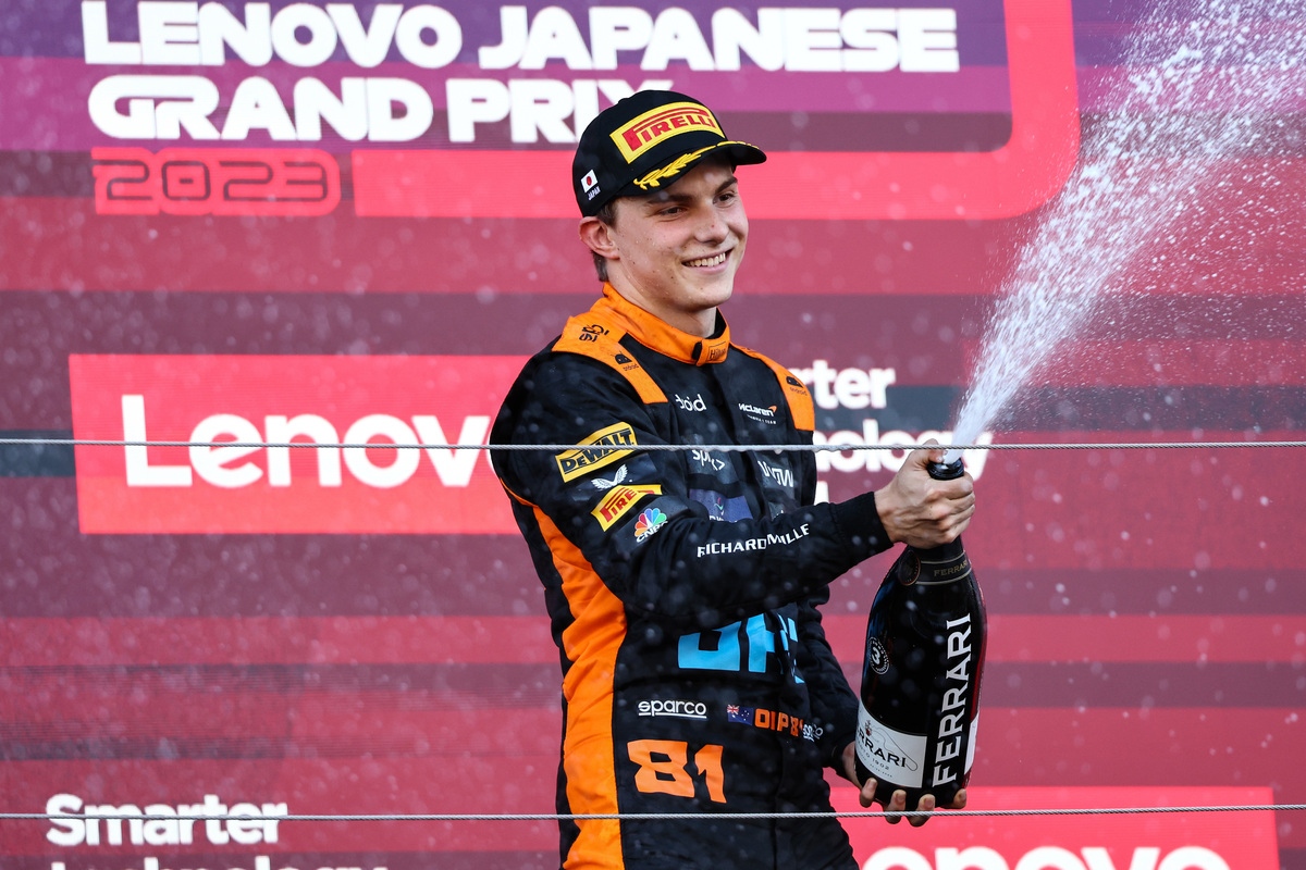 Oscar Piastri scored the first podium of his F1 career in Japan. Image: XPB Images