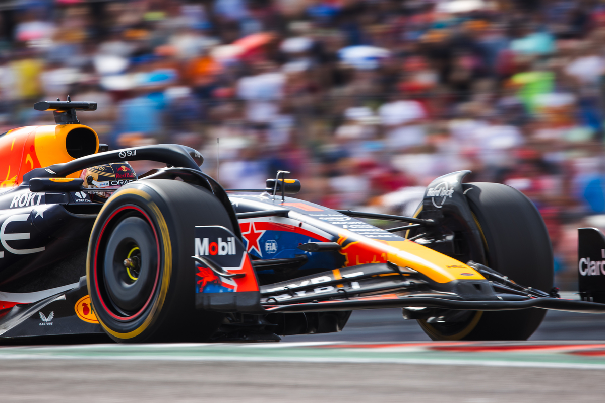 Max Verstappen has eased to a lights-to-flag victory in the United States F1 Sprint. Image: XPB Images