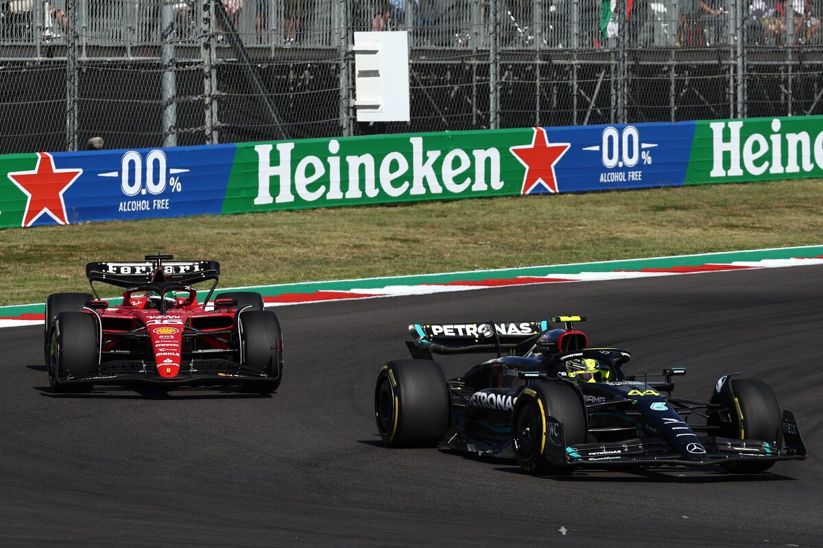 Lewis Hamilton and Charles Leclerc have been disqualified from the United States Grand Prix. Image: XPB Images