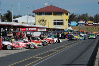 The V8 Supercars teams will converge on Queensland Raceway today for an all-in test for the international co-drivers