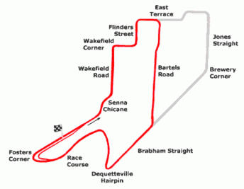 The two Adelaide circuit layouts
