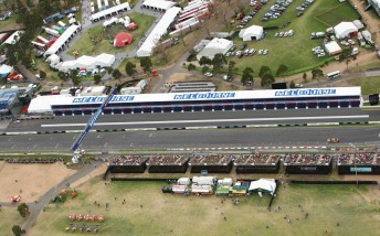 The temporary pit garage will be sourced from either the Homebush or Gold Coast street circuits