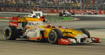 Fernando Alonso in his Renault at last year