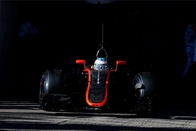 Fernando Alonso during pre-season testing