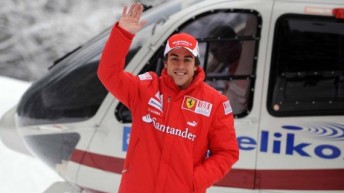 First pics of two-time Formula 1 world champion Fernando Alonso in Ferrari red