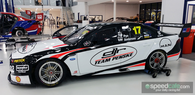 Marcos Ambrose will cut laps at Barbagallo in corporate DJR Team Penske colours