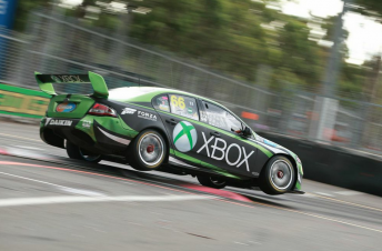 Marcos Ambrose attacking the Sydney Olympic Park circuit